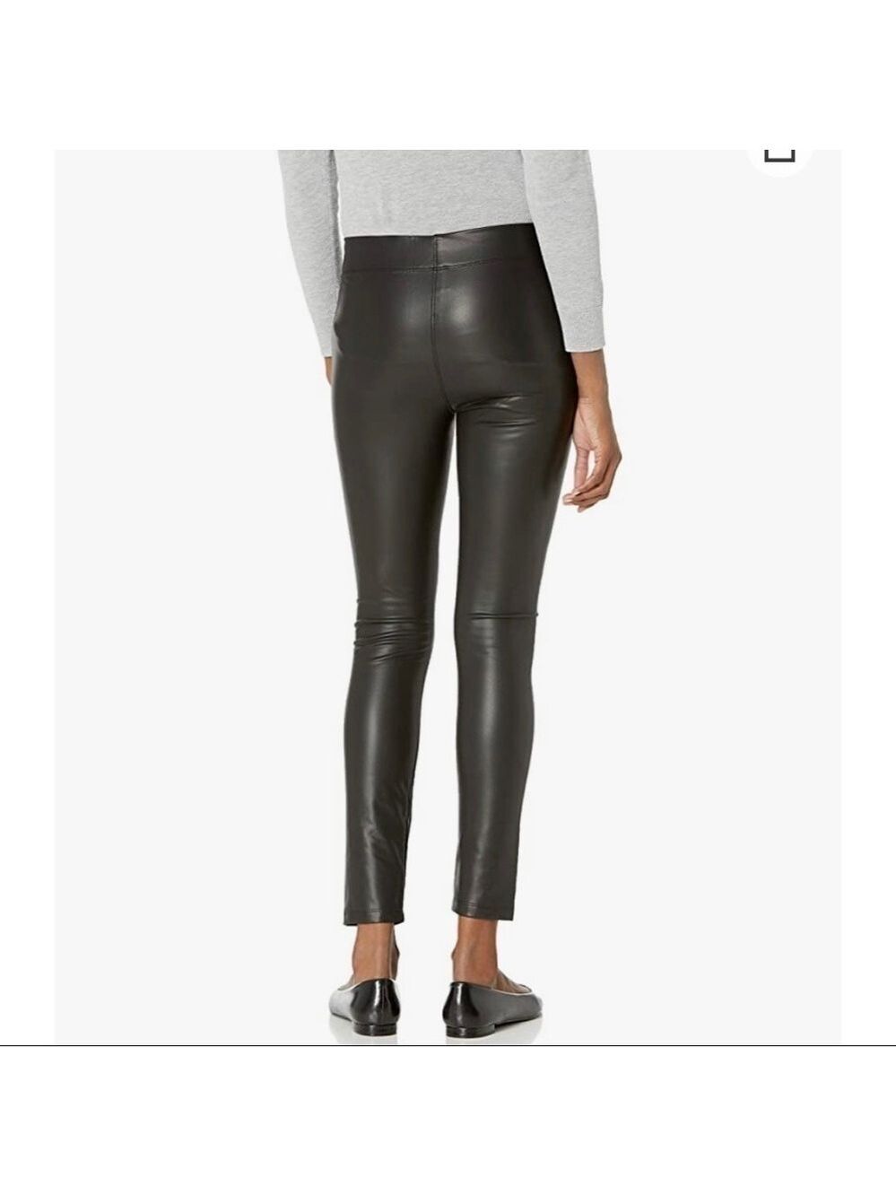 MAX Studio Pleather Skinny Black Pants - Picture 2 of 6
